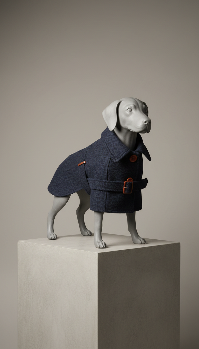 Urban Navy Wool Overcoat